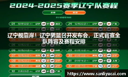 辽宁舰靠岸！辽宁男篮召开发布会，正式官宣全队阵容及赛程安排