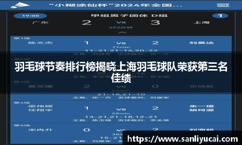 羽毛球节奏排行榜揭晓上海羽毛球队荣获第三名佳绩